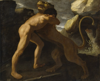 Рис. 3. Ф. де Сурбаран. Геракл борется с немейским львом. 1634.