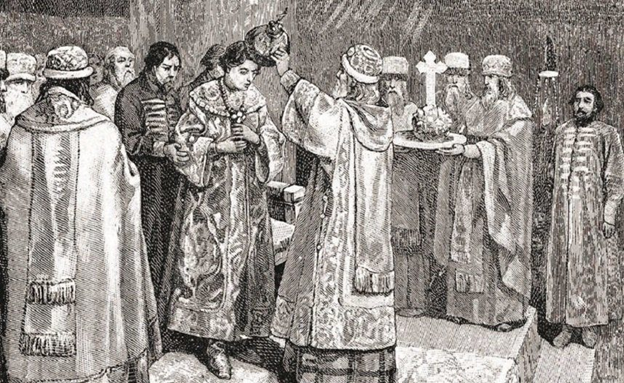 Рис. 2. Венчание Ивана Грозного на царствование