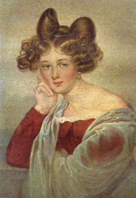 Рис. 2. Й.К. Штилер. Элеонора Тютчева, первая жена поэта. 1830-е.