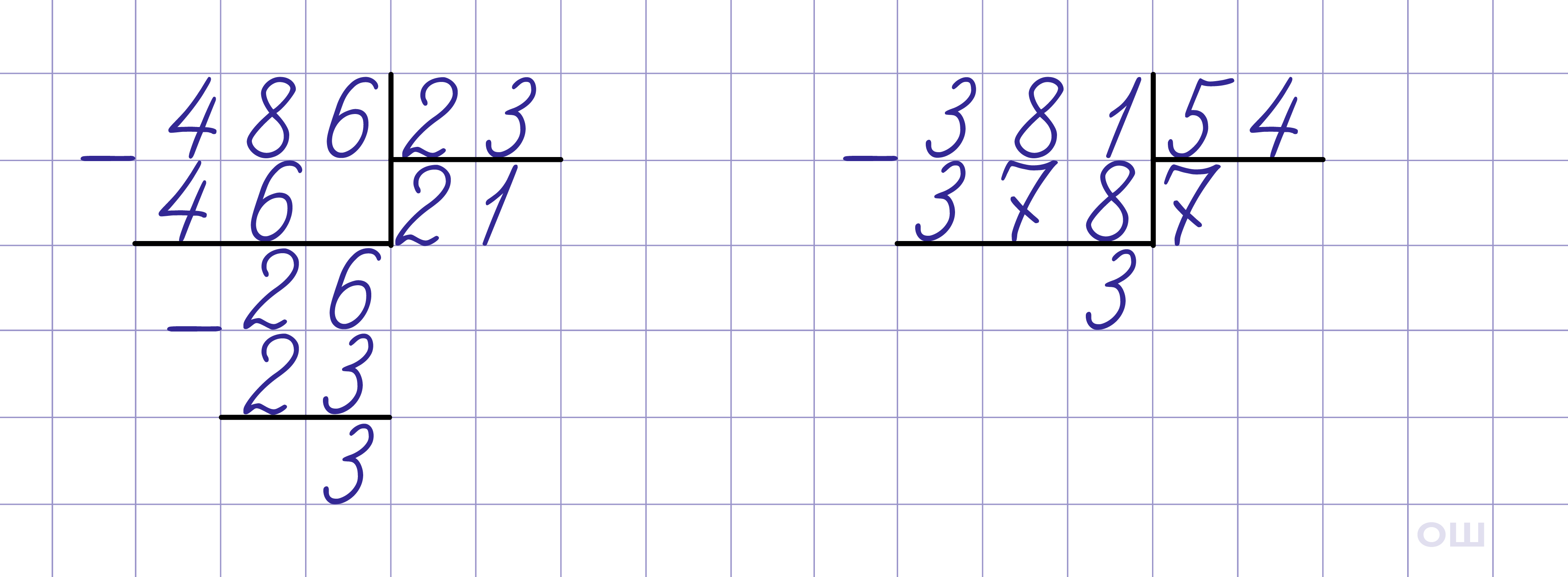 Письменное деление многозначного числа на двузначное с остатком и без |  Математика 4 класс