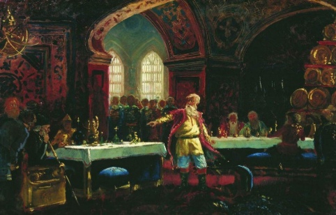 Рис. 4. К.Е. Маковский. Князь Репнин на пиру у Ивана Грозного. 1880-е.