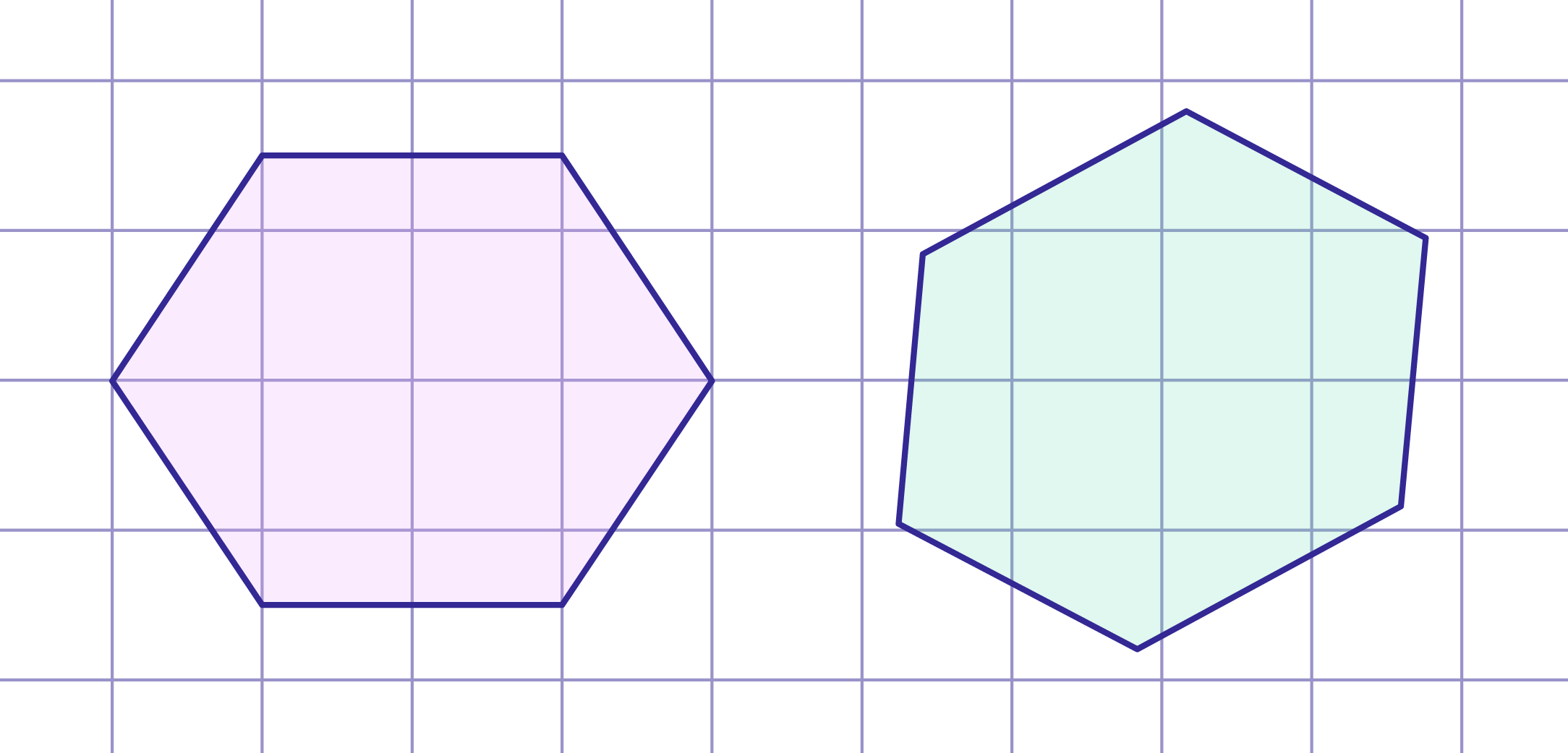 Рис. 5. Равные шестиугольники