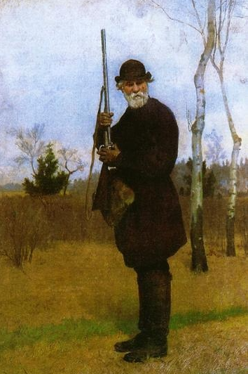 Рис. 3. Н.Д. Дмитриев-Оренбургский. И.С. Тургенев на охоте. 1879.