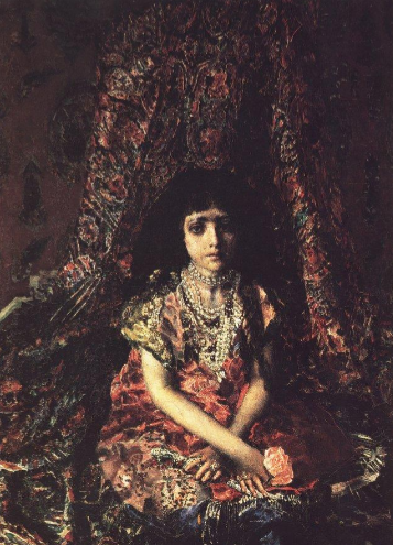 Рис. 1. М. Врубель. Девочка на фоне персидского ковра. 1886.
