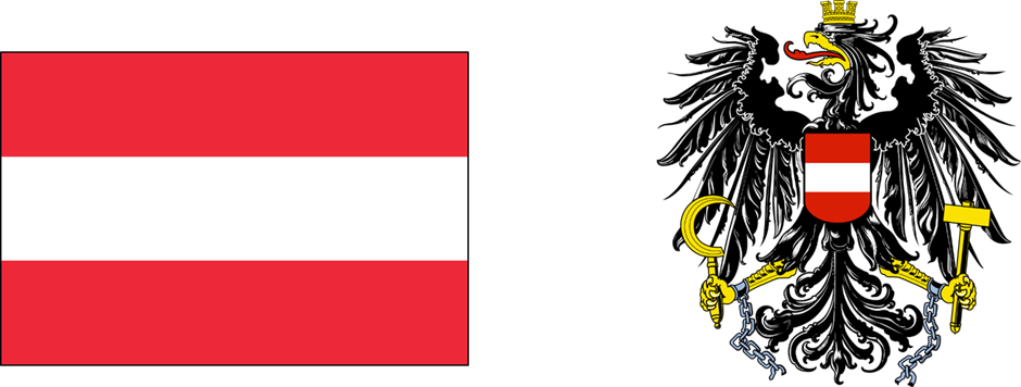Рис. 5. Флаг и герб Австрии