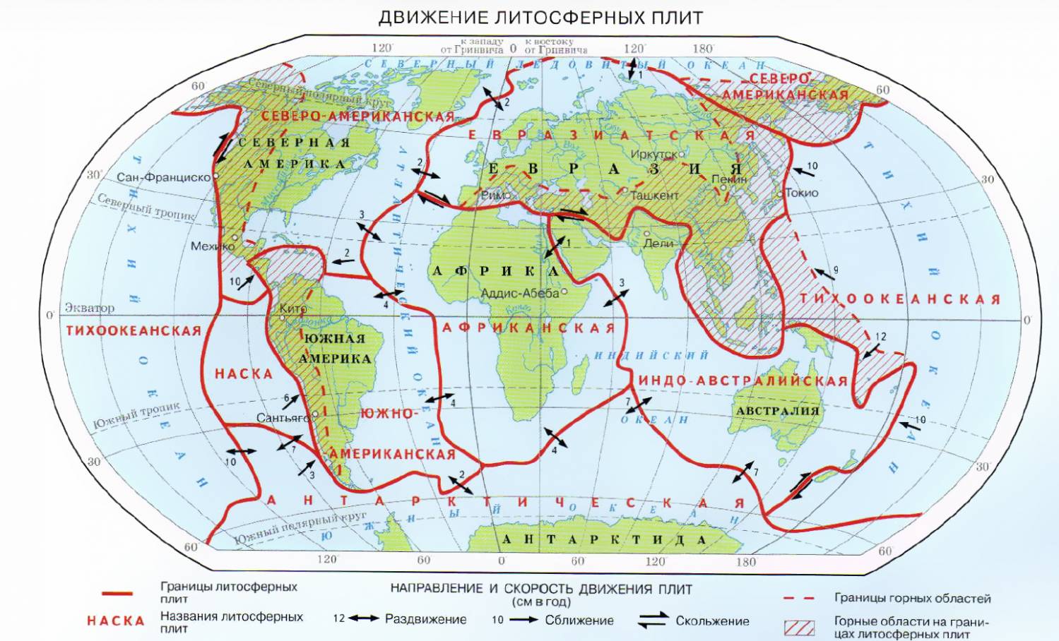 Строение земной коры (литосферы) на территории России