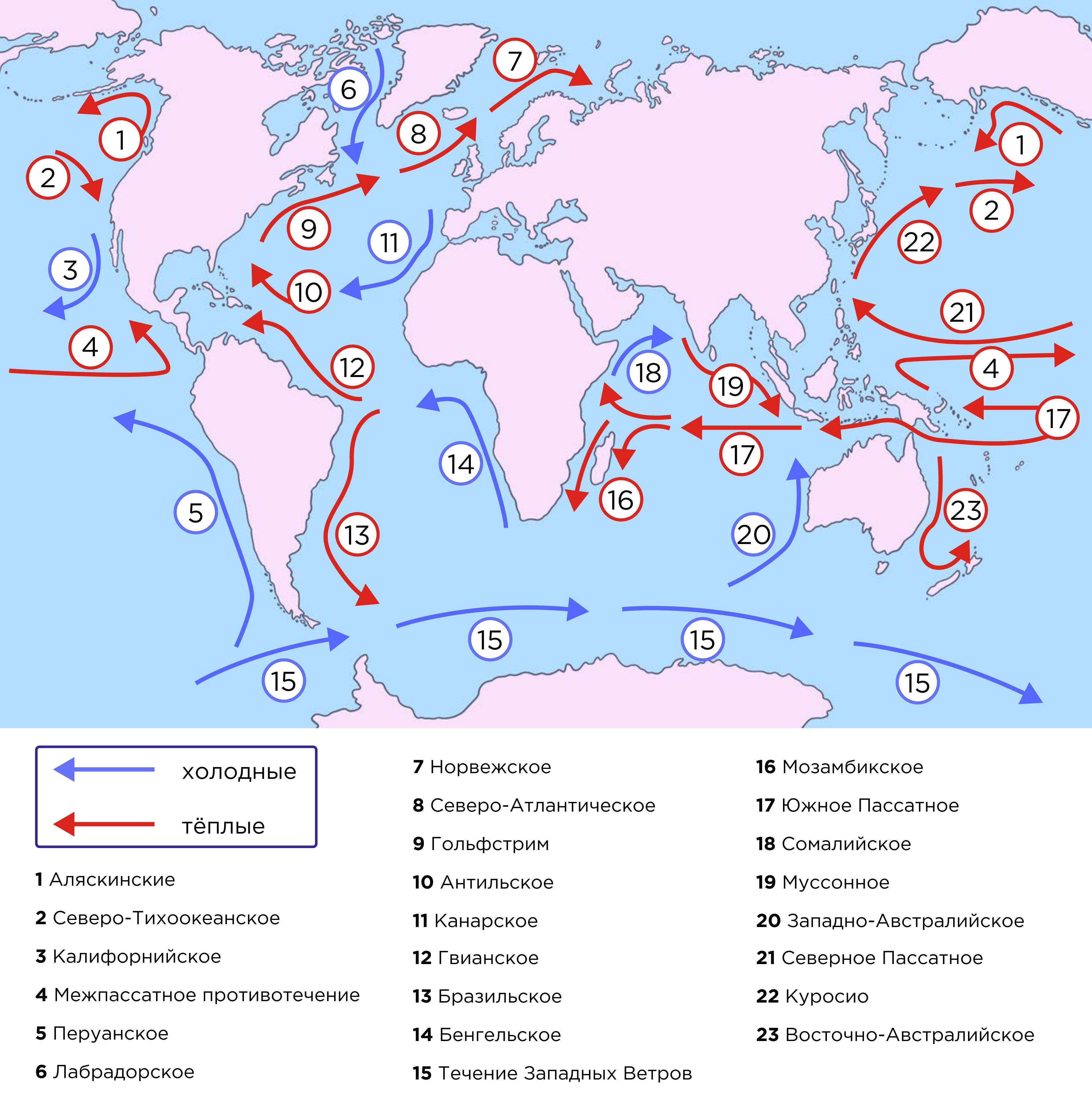 Схема поверхностных течений. Муссонное теплое течение. Таблица поверхностных течений Тихого океана. Теплое течение муссонное на карте.
