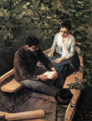 Рис. 4. К. Коровин. В лодке. 1888.