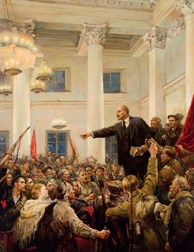 Рис. 5. Картина В. А. Серова «Ленин провозглашает советскую власть»