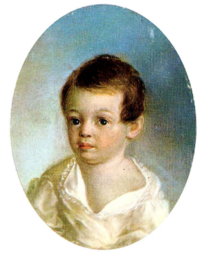 Рис. 1 К. де Местр. Портрет А.С. Пушкина-ребенка, 1802.