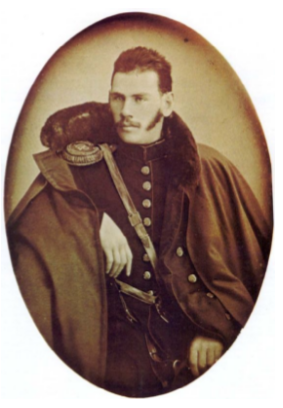 Рис. 2. Л.Н. Толстой в военной форме. Дагерротип 1854.