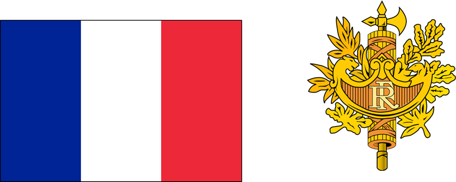 Рис. 18. Флаг и эмблема Франции