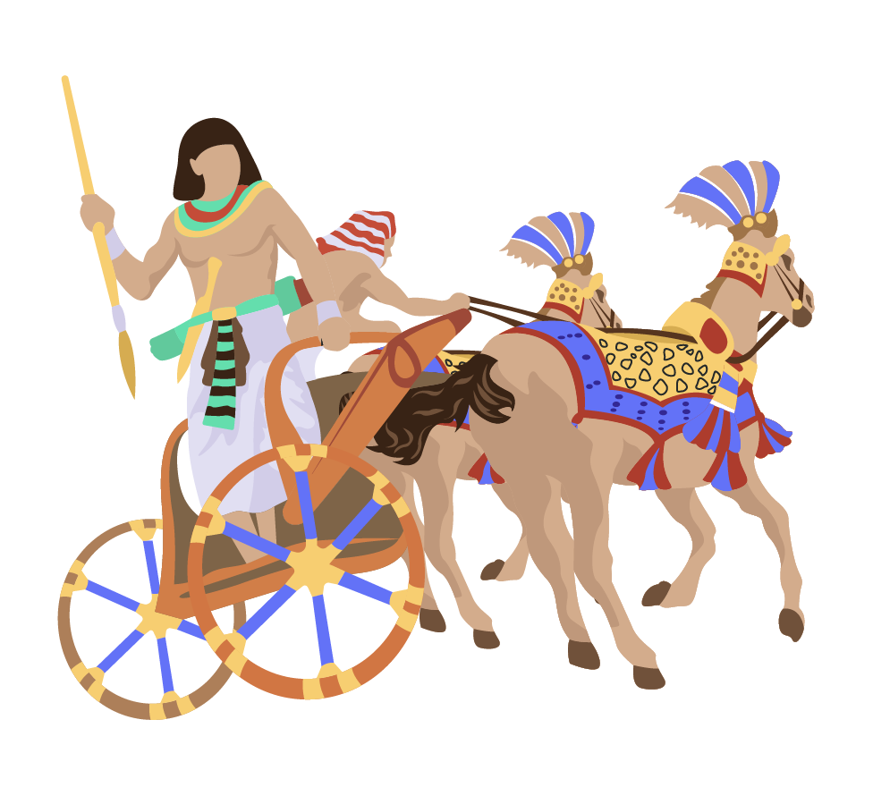 Рис. 2. Египетская боевая колесница 