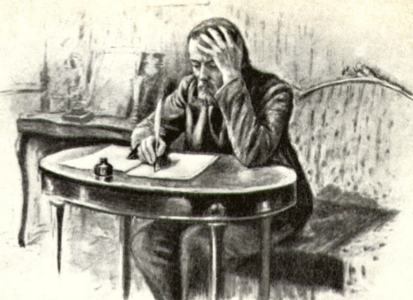 Рис. 4. Б. Лебедев. Белинский пишет письмо к Гоголю. 1947.