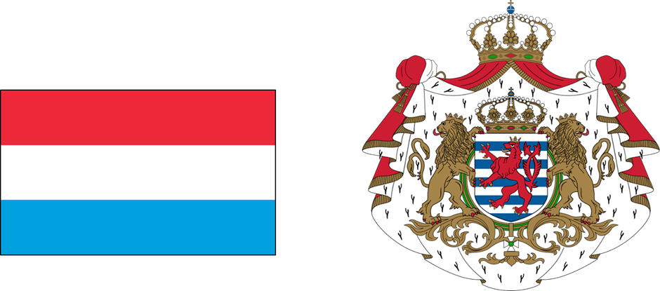 Рис. 9. Флаг и герб Люксембурга