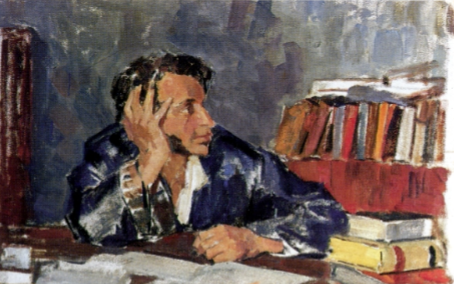 Рис. 3. Н. Ульянов. Пушкин в кабинете. Эскиз. 1930-е.