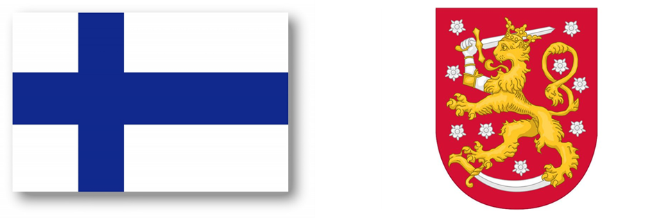 Рис. 10. Флаг и герб Финляндии